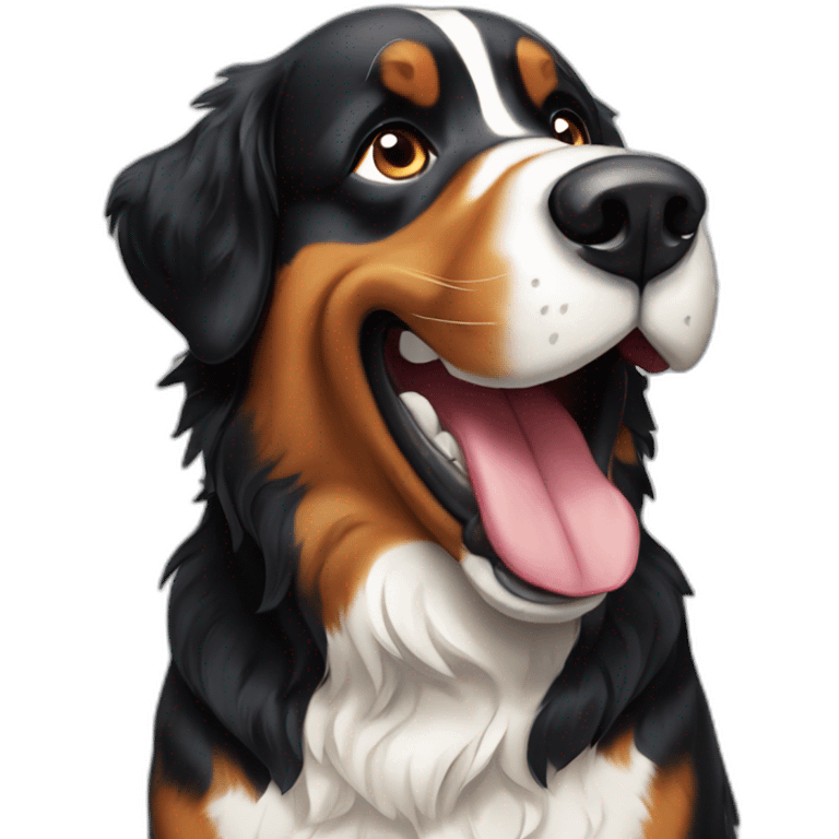 bernese mountain dog barking emoji