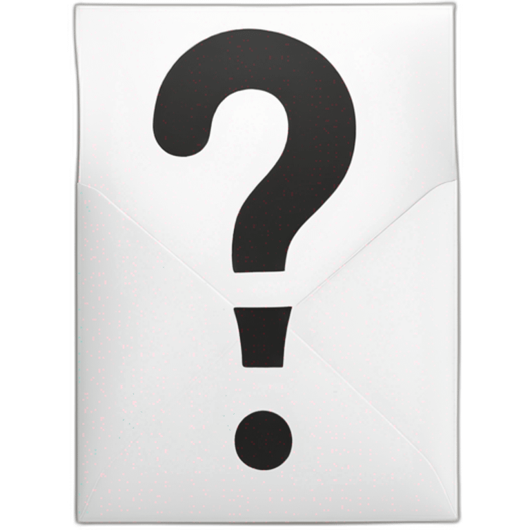 question mark on a white envelope emoji