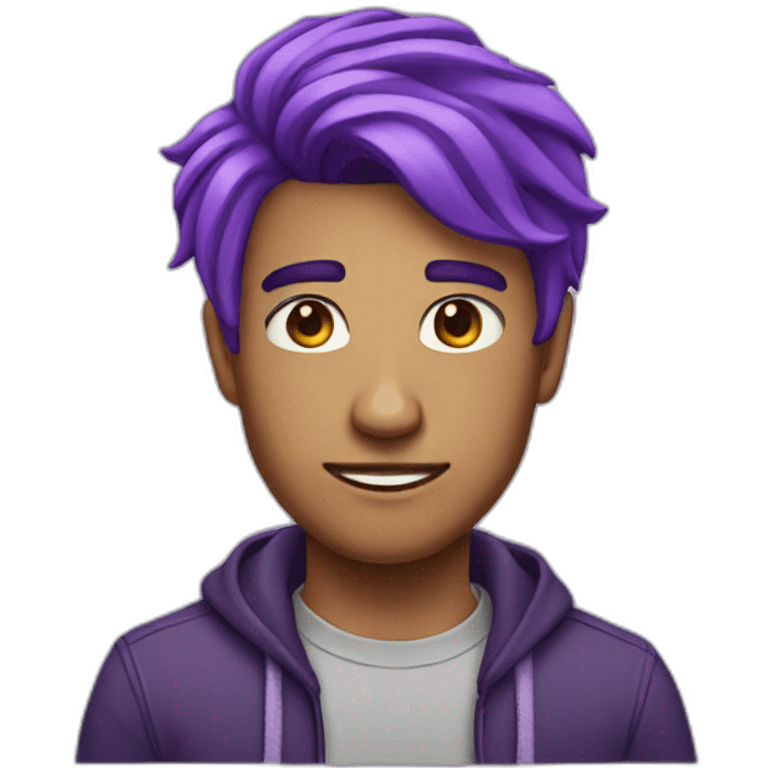 guy with purple hair emoji