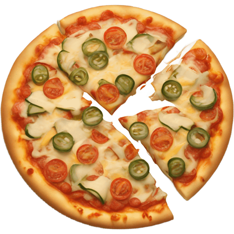 Pizza with pickles emoji