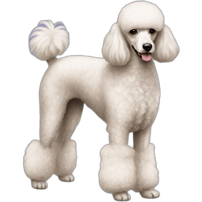 Dog poodle standart full-height emoji