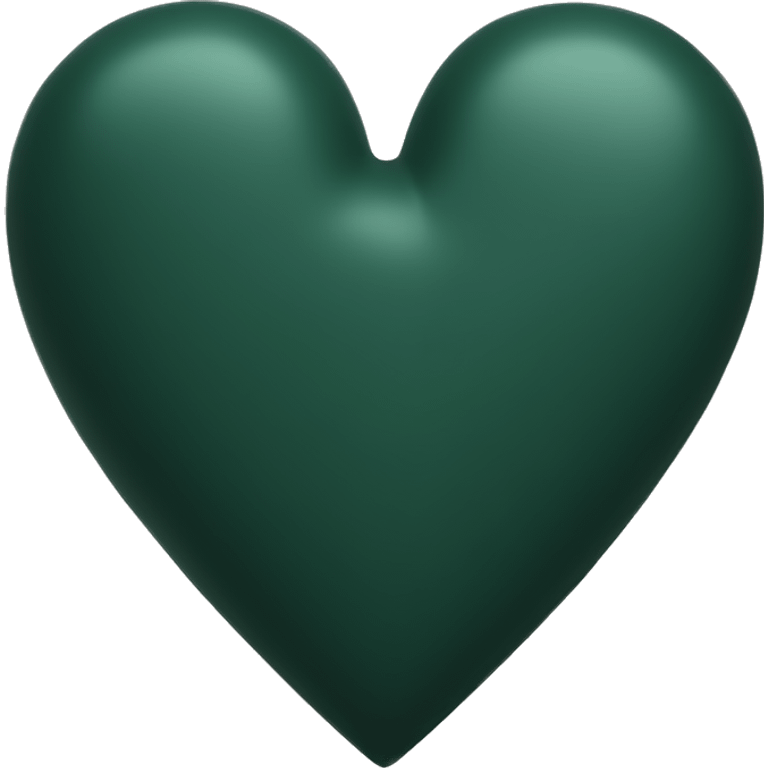 dark green matte heart emoji