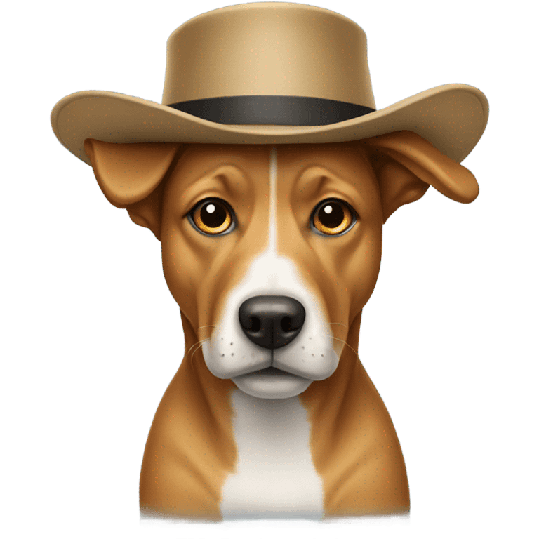 Dog wearing a big hat  emoji