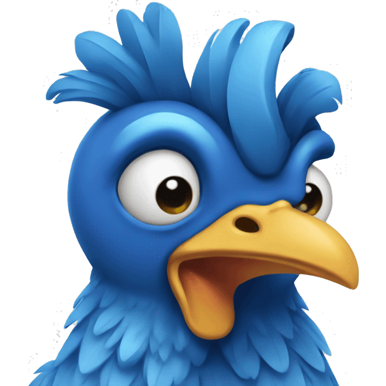 Blue chicken  emoji