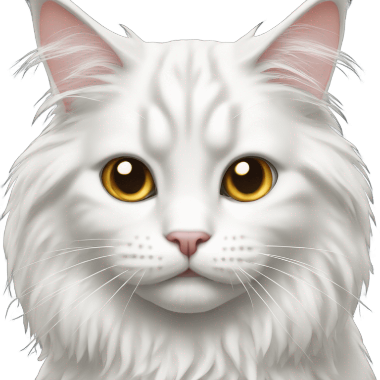 White Maine Coon Cat emoji