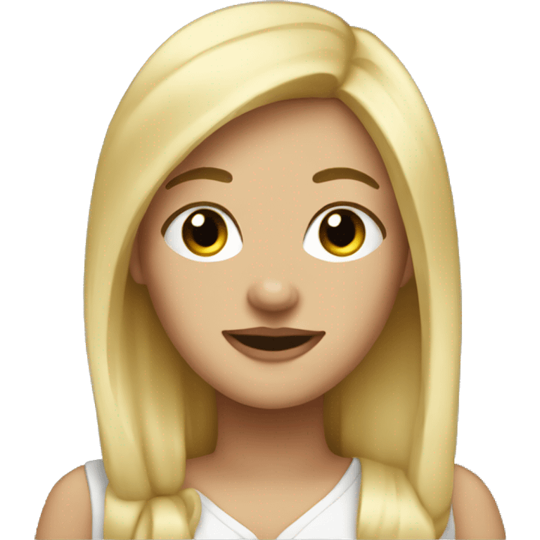 really large blonde girl emoji