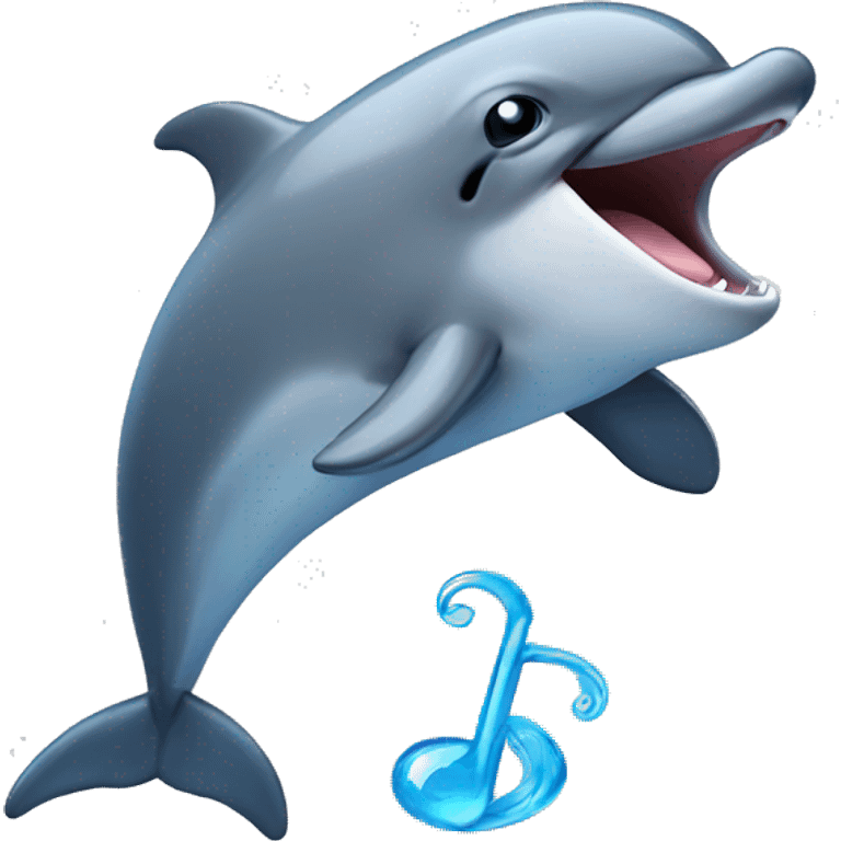 dolphin singing emoji