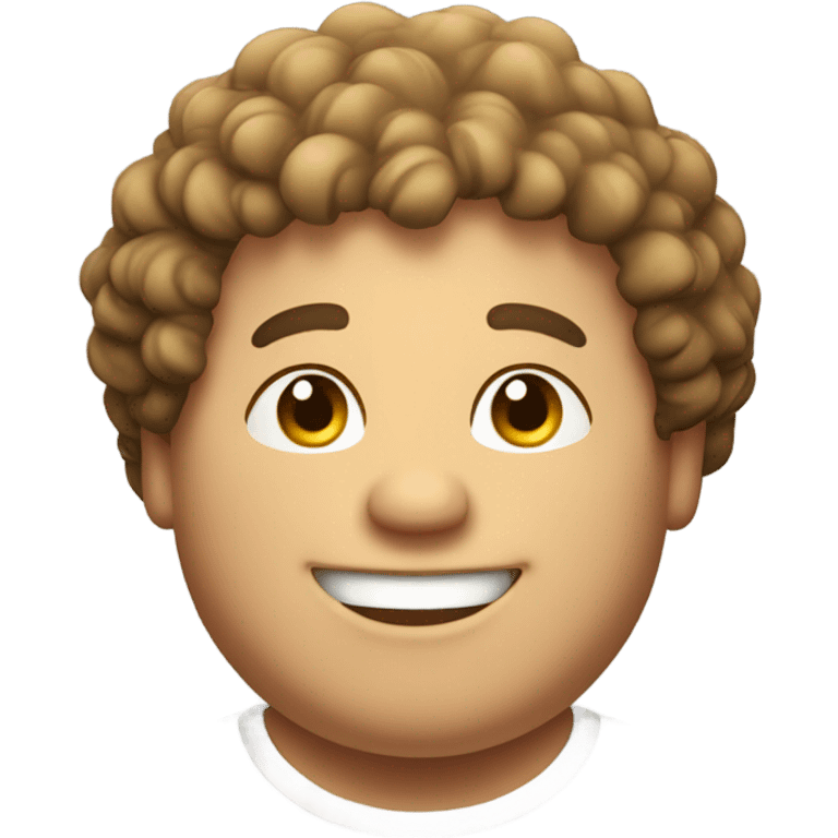 Bading edish curly hair guy chubby smiling emoji