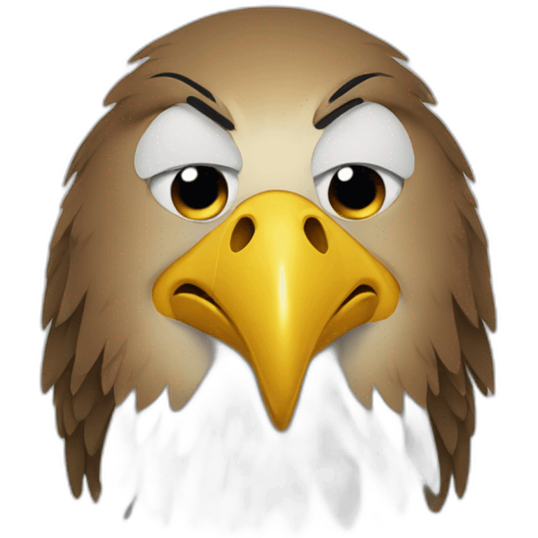 a sad eagle crying emoji