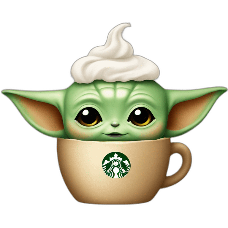 baby yoda starbucks logo emoji