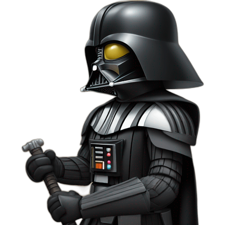 Darth Vader with his wooden armor emoji