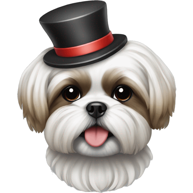 Shih Tzu clown emoji