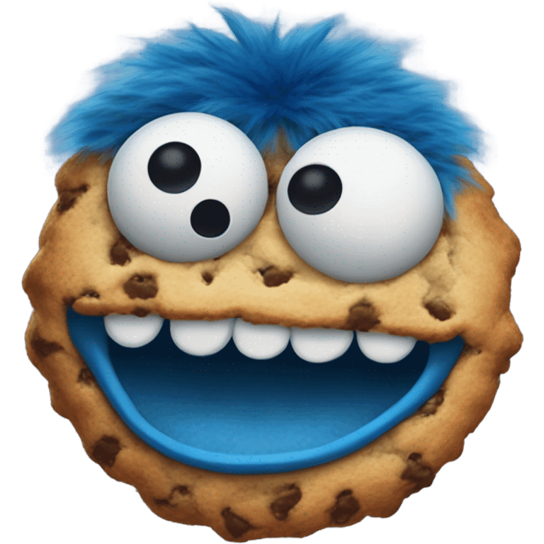 a cookie monster mask  emoji