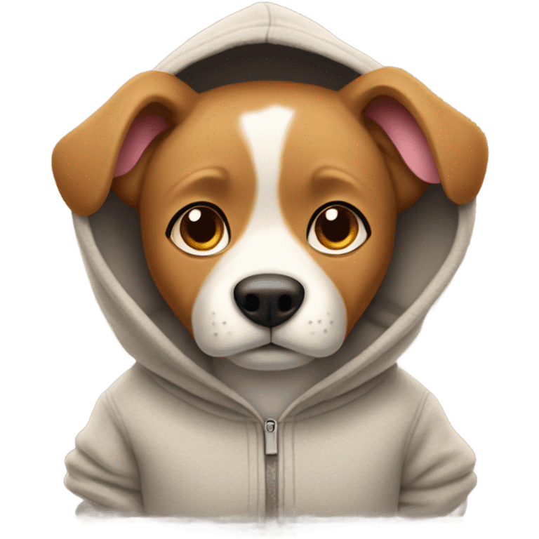 Dog wearing hoodie  emoji