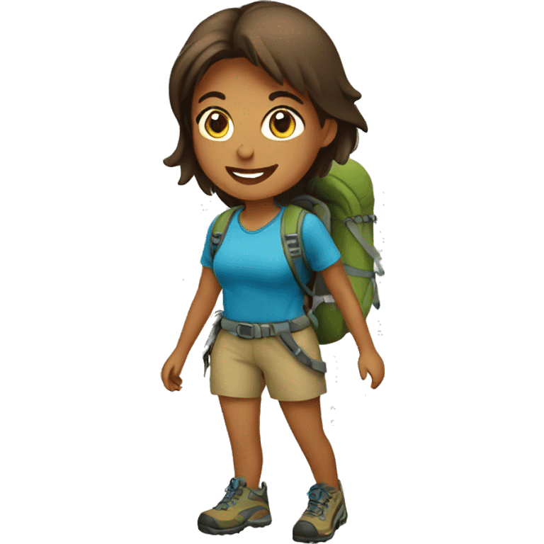 girl hiking emoji