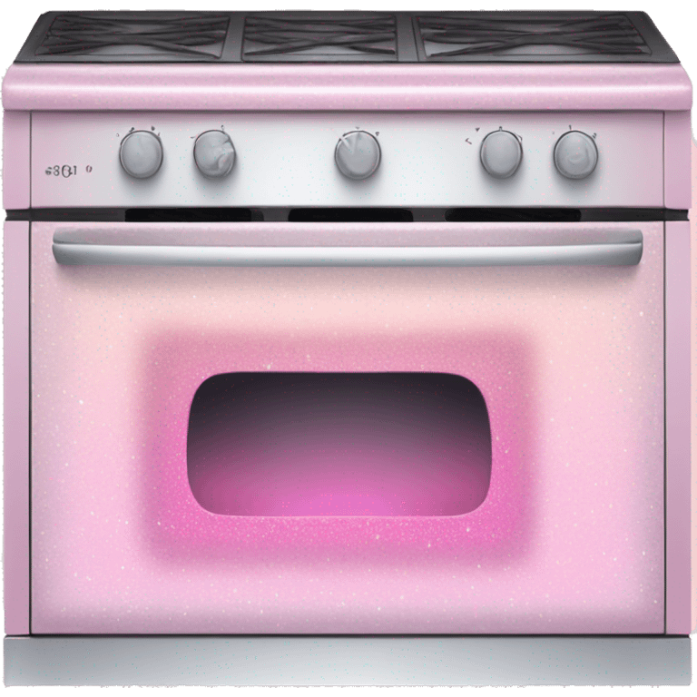 Pink ombre oven with glitter  emoji