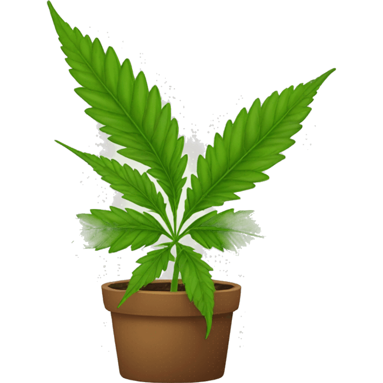 Una planta de cannabis emoji