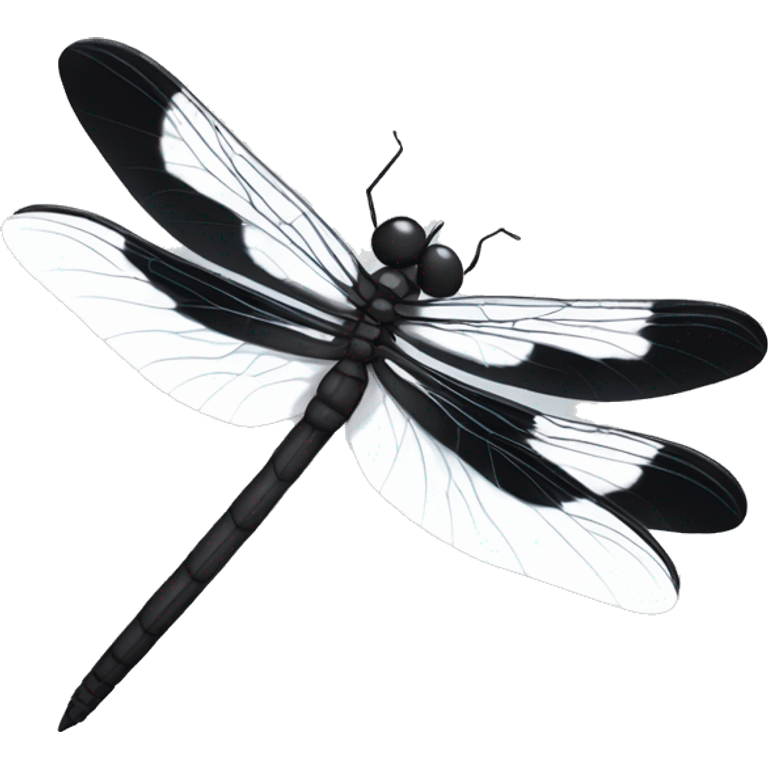 black and white dragonfly emoji