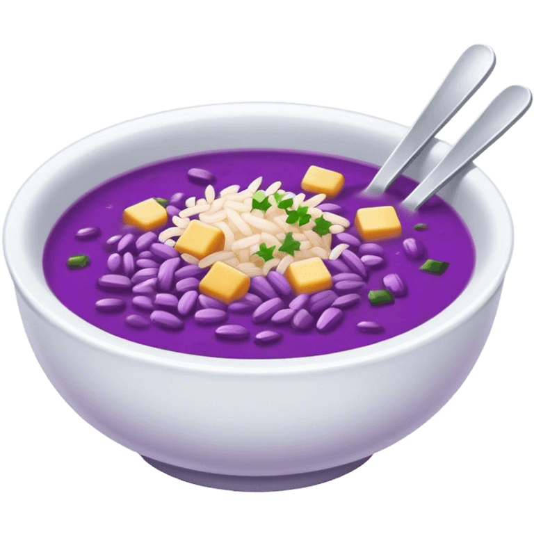 Purple rice soup emoji