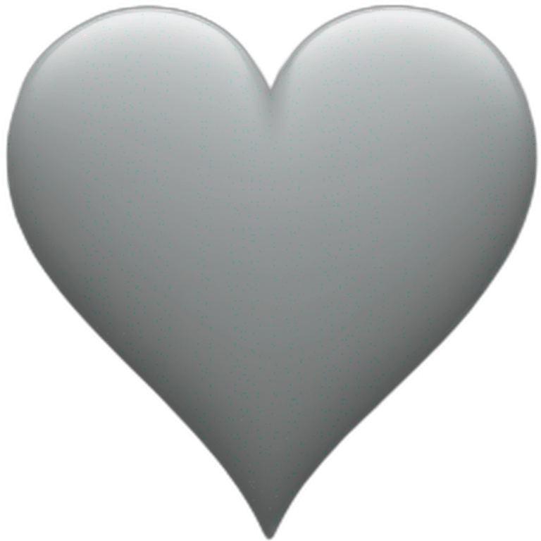 Heart emoji in grey colour  emoji