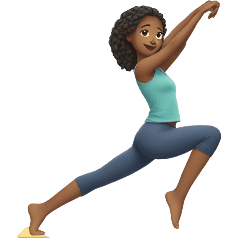 Girl is stretching  emoji