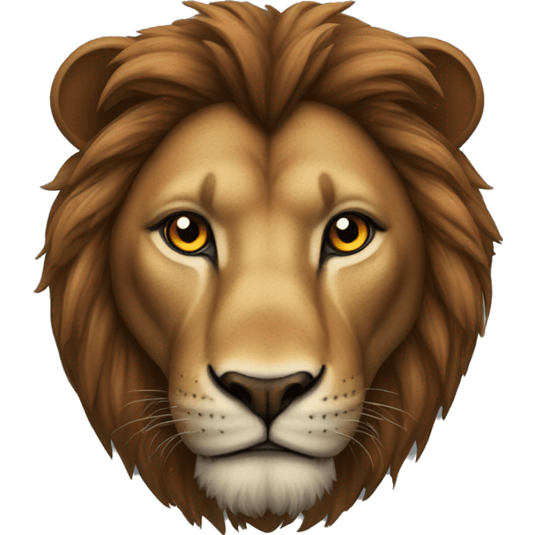 Lion blac avec des yeux rouge emoji