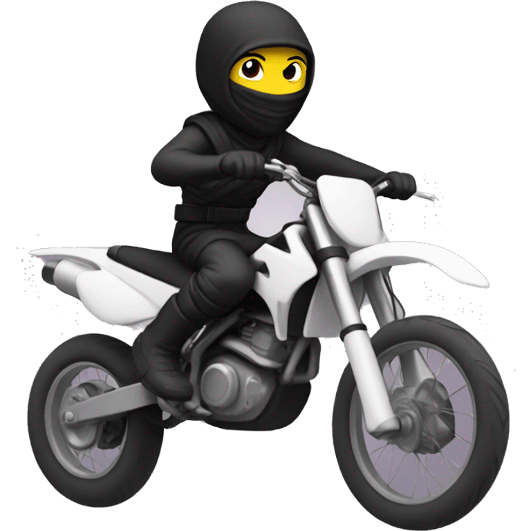 NINJA RIDING A DIRTBIKE emoji