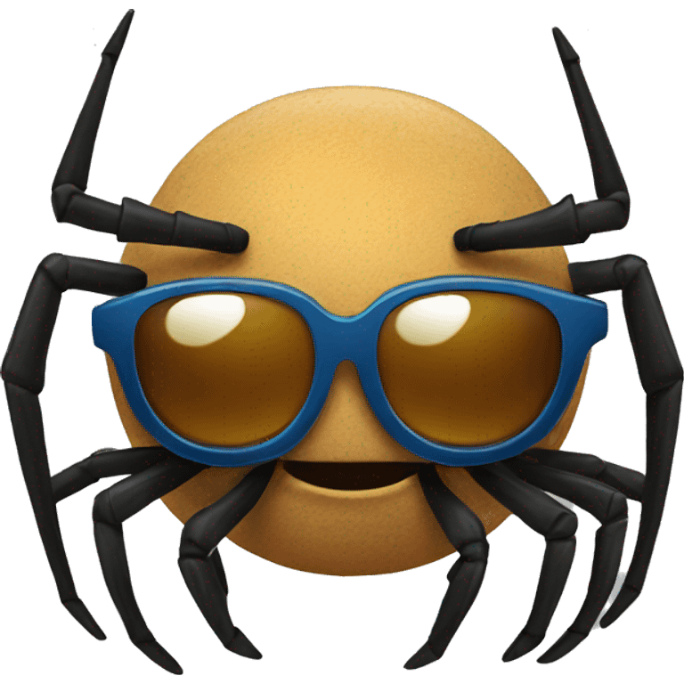 Spider with sunglasses emoji