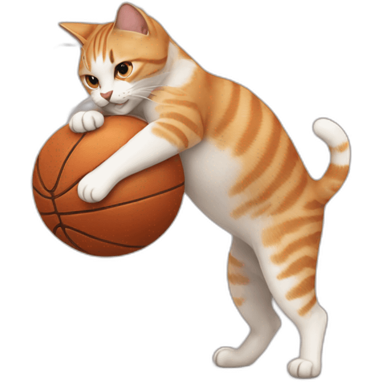 Cat playing with boll emoji