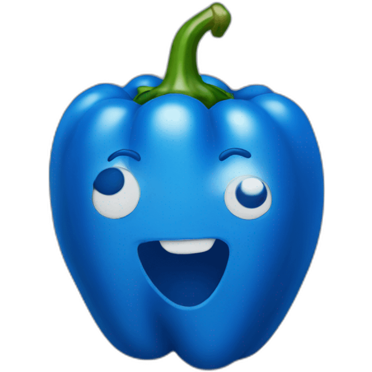 Blue pepper emoji