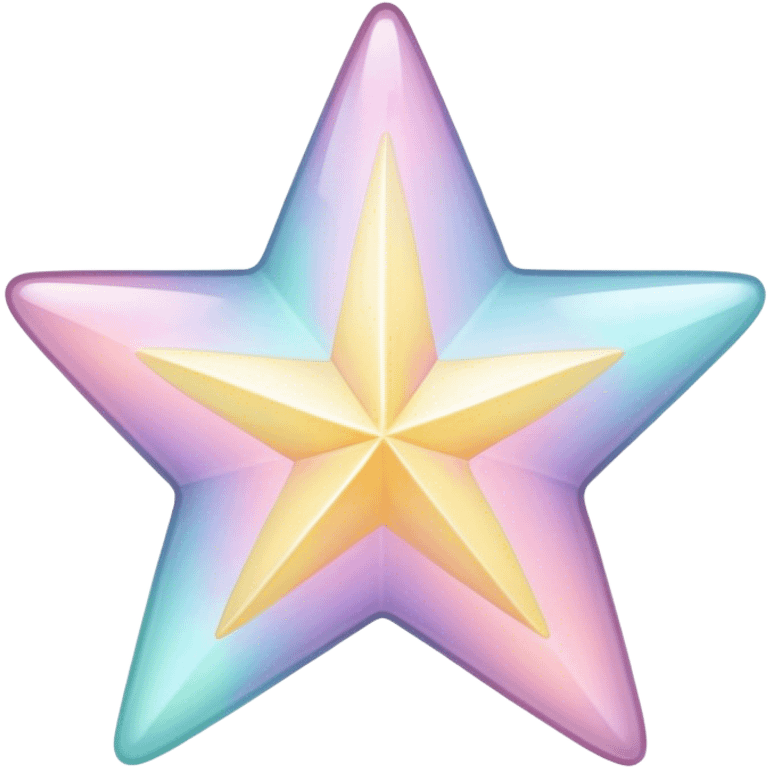 Pastel transparent star emoji