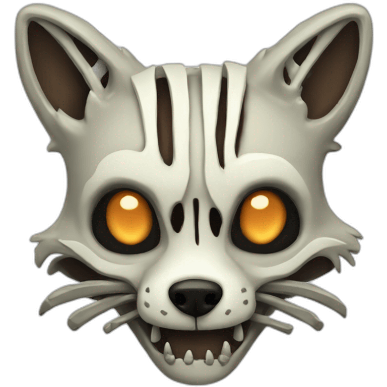 Zombie skeleton fox emoji