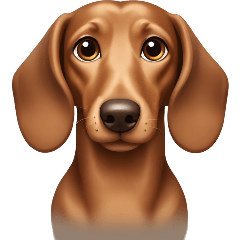 brown and beige dachshund emoji