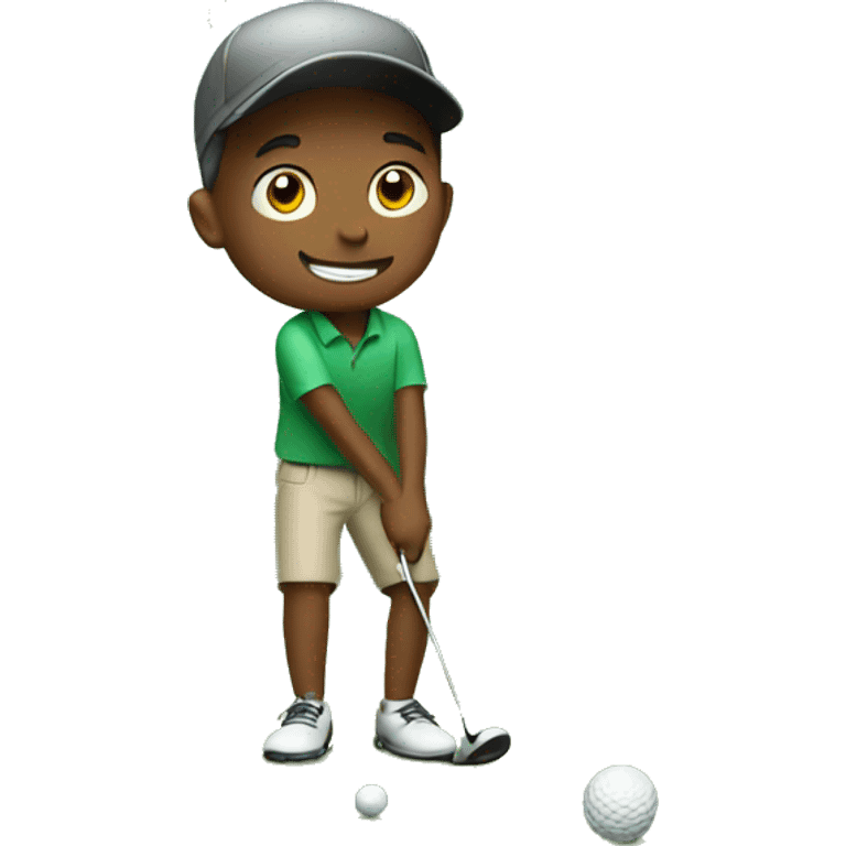 boy Playing golf emoji