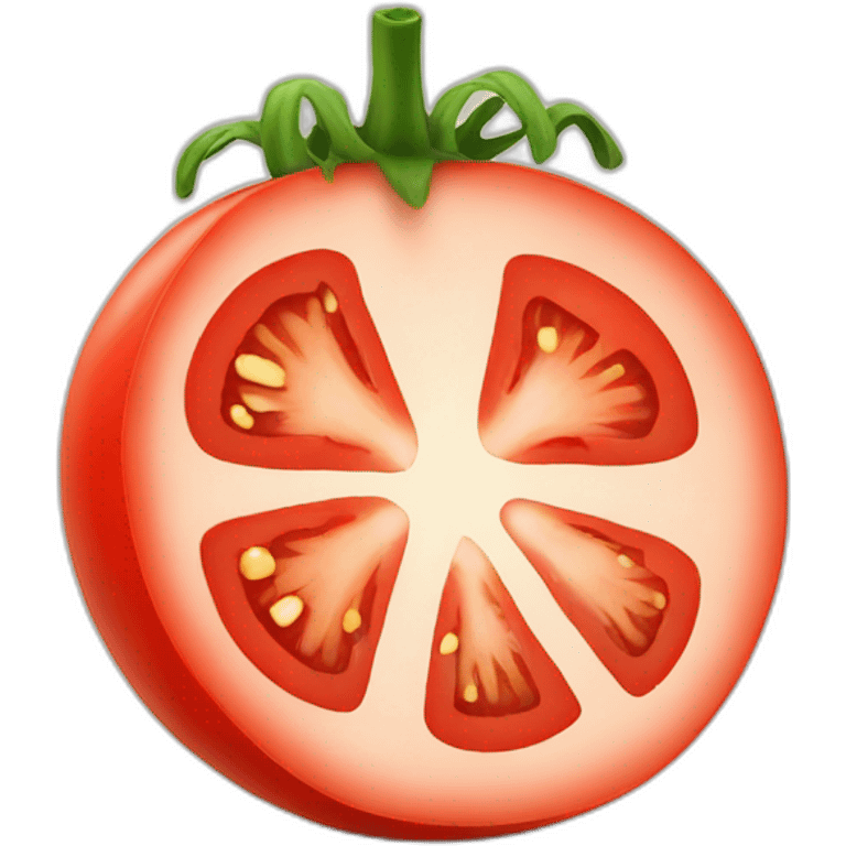 Sliced tomato emoji