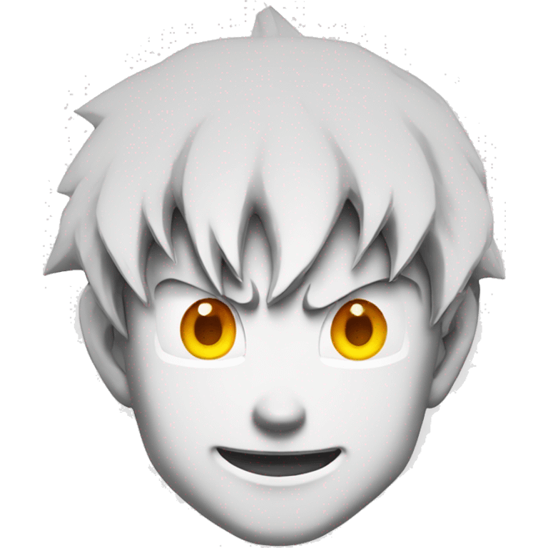 Goku head baground from dragon ball anime in white emoji