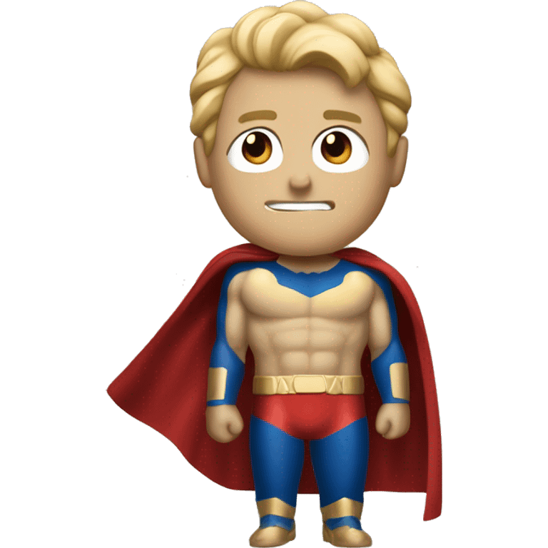 super homelander from "the boys" series with red eyes  emoji