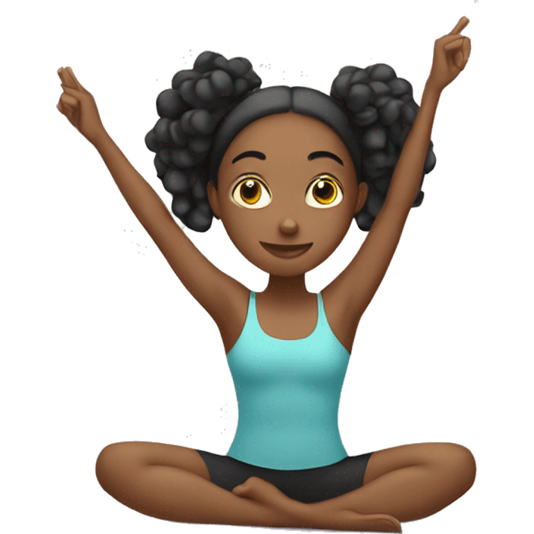 A girl doing Pilates  emoji