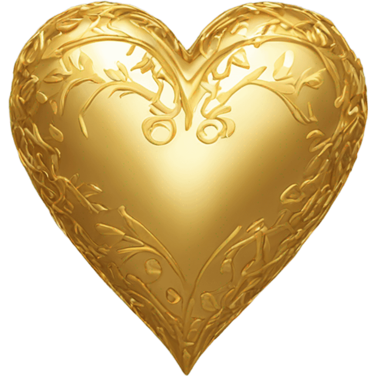 Corazón dorado  emoji