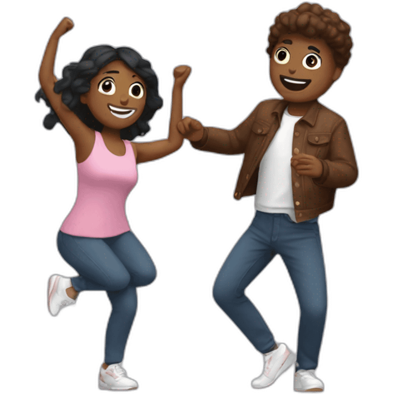 couple doing tiktok dance emoji