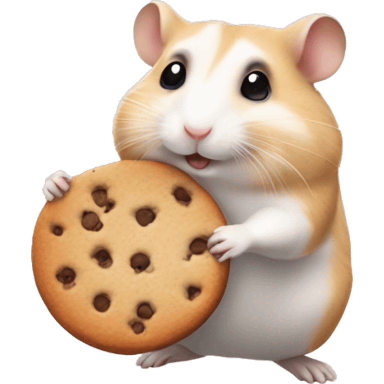 Hamster with a cookie emoji