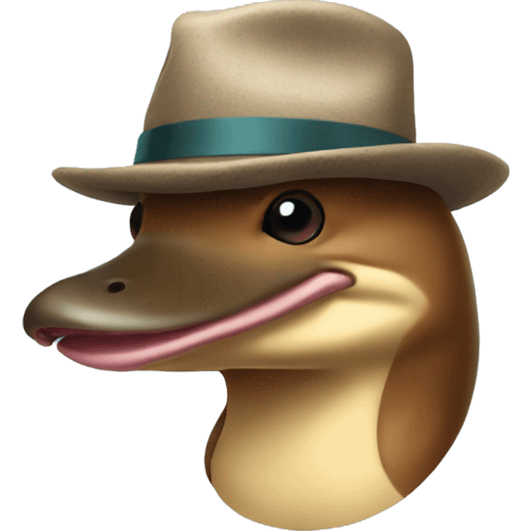 platypus with a hat emoji