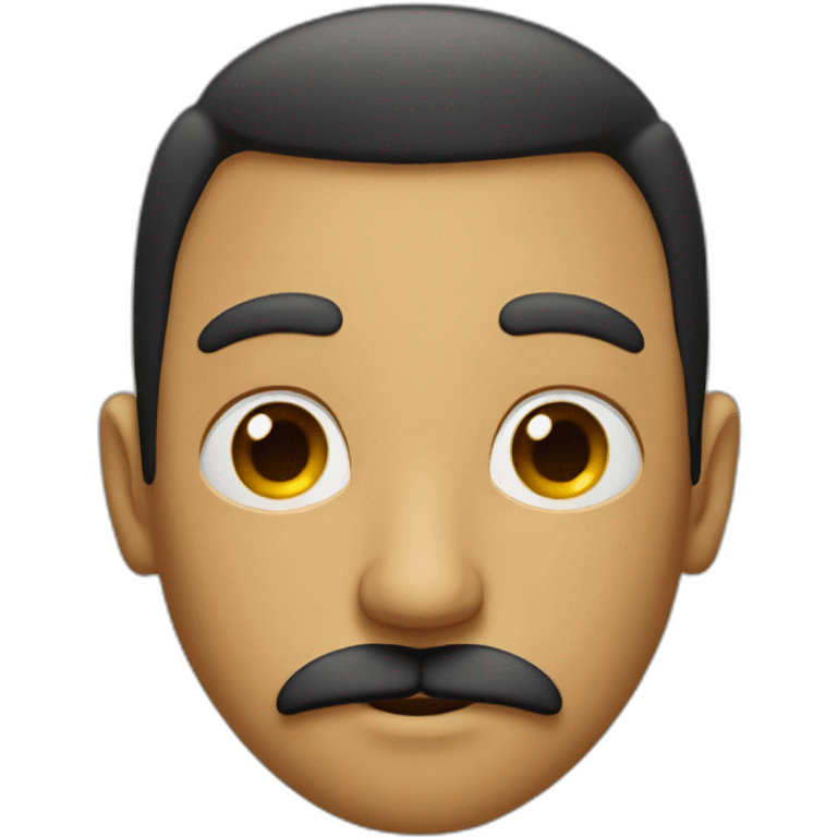 a guy with a nose mustach emoji