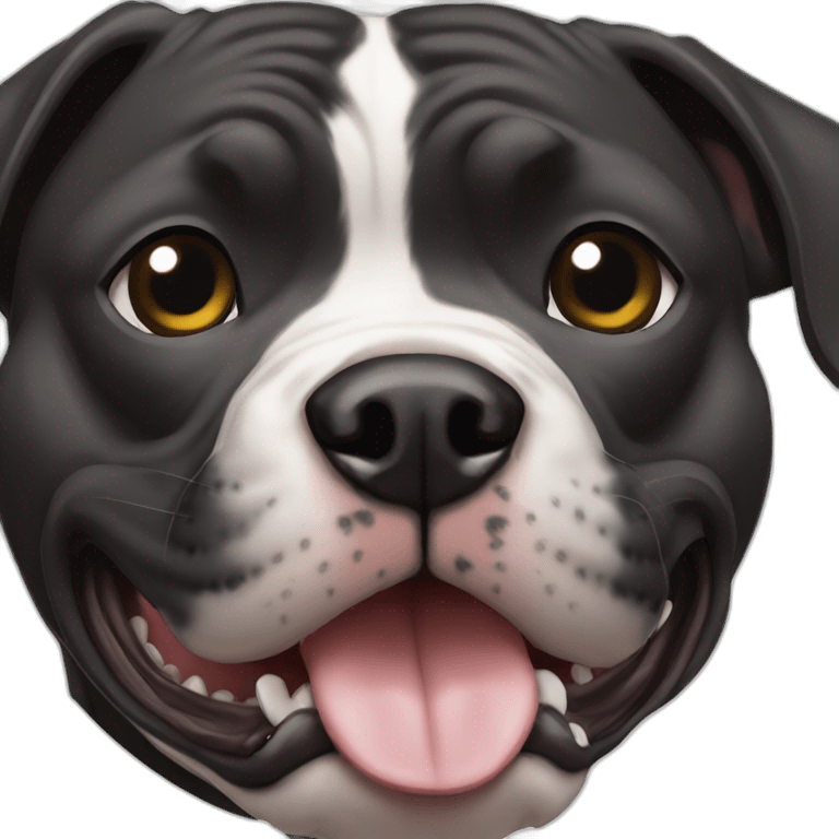 staffordshire bull terrier black emoji