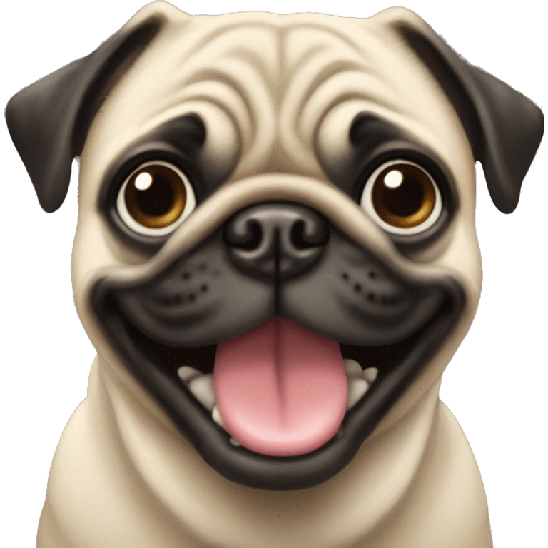 Pug smiling emoji