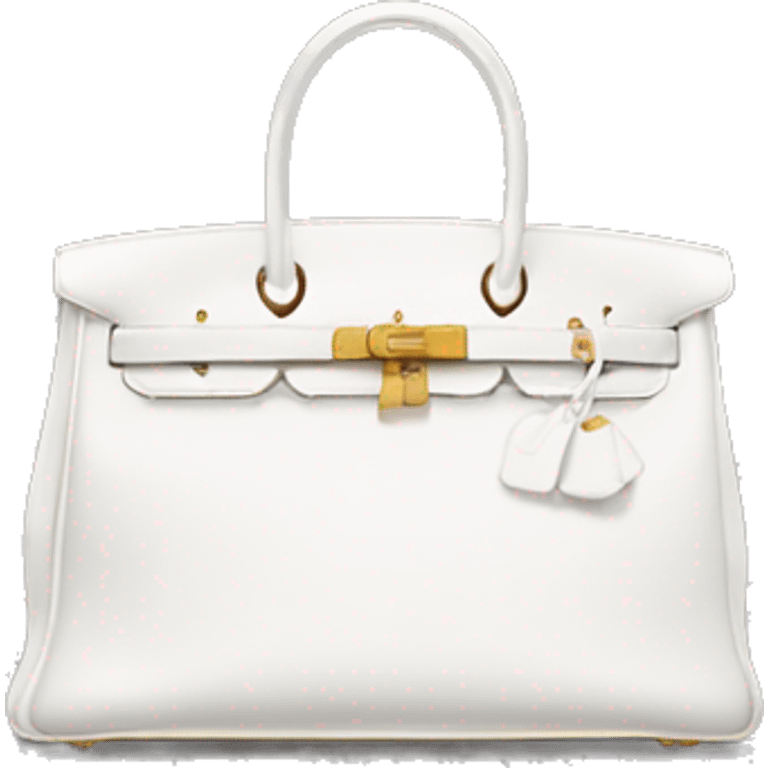 White Kelly Hermes bag  emoji