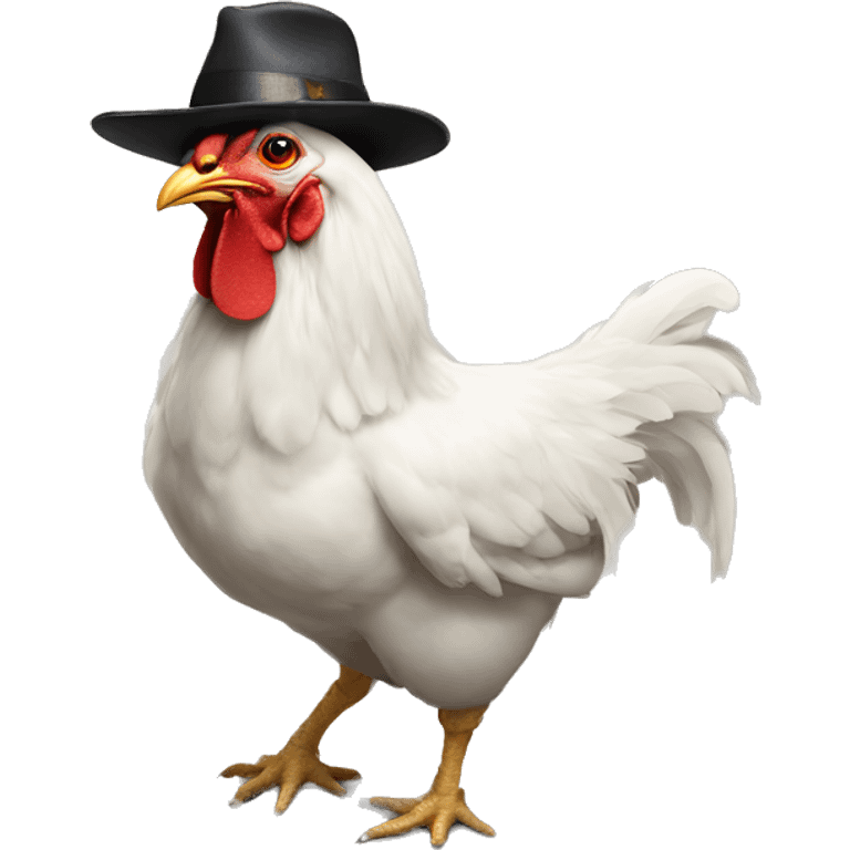 Chicken With a hat emoji