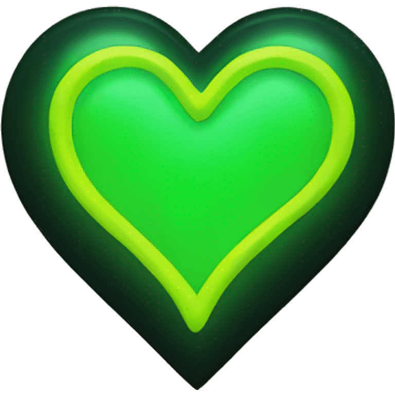 Neon yellow-green heart emoji