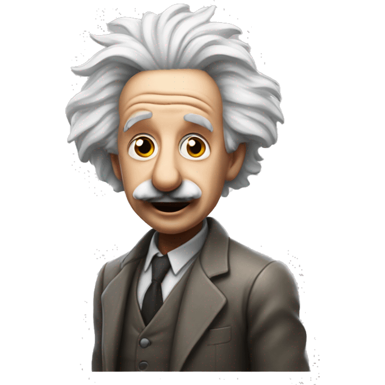 Albert Einstein playing Fortnite emoji