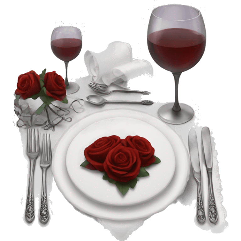 Romantic Gothic table setting  emoji